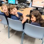 1º ano A - Aula no laboratório de informática - Separando as  sílabas