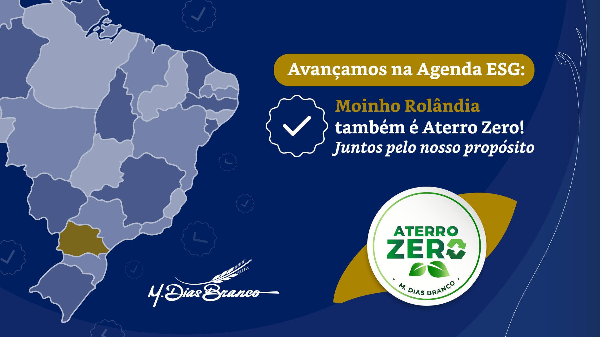 A M. Dias Branco amplia o número de unidades com certificação Aterro Zero com o Moinho Rolândia (PR)